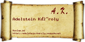 Adelstein Károly névjegykártya