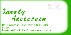 karoly adelstein business card